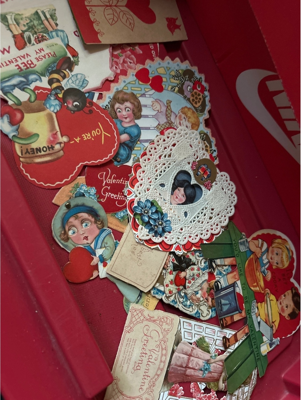 Vintage valentines card mixed lot